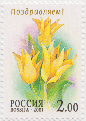 Почтовая марка «Свит Хармони» из серии Флора, тюльпаны