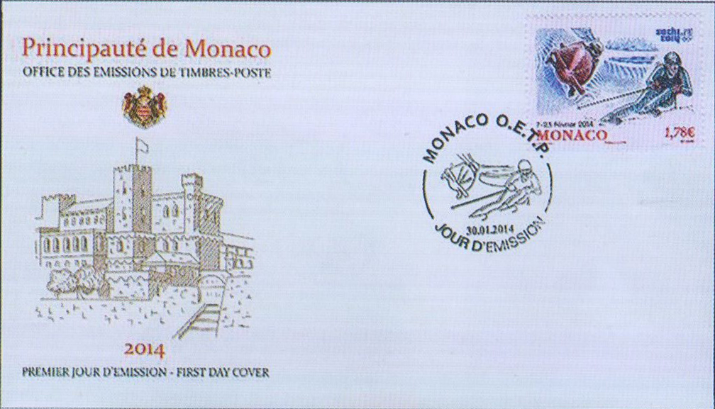 Олимпийский конверт первого дня, Монако