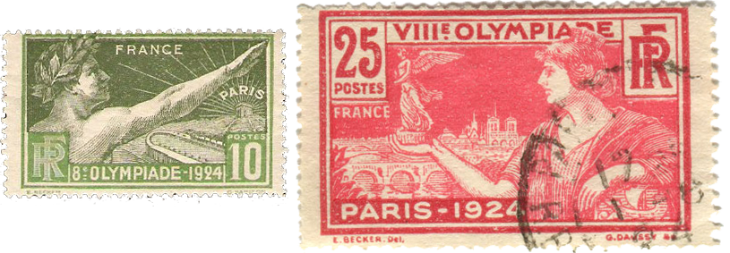 Французские почтовые марки, посвященные Олимпийским играм во Франции