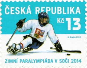 Паралимпийская марка Чехии - хоккеист
