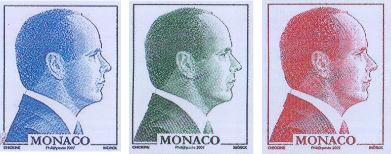 Проекты почтовой марки Монако с портретом принца Альберта II