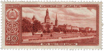 Латвийская ССР, Рига, вид на Домский собор