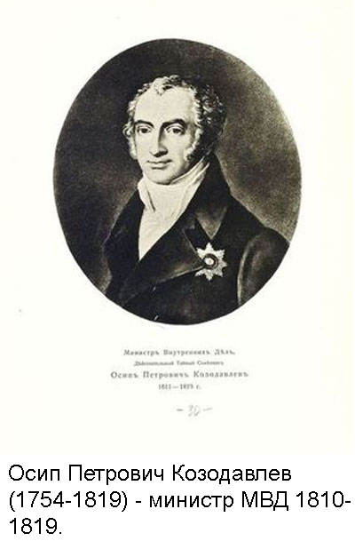 Осип Петрович Козодавлев - министр МВД 1810-1819