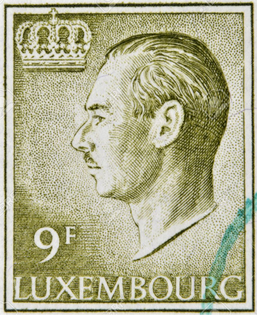 Почтовая марка Люксембурга с портретом Великого герцога Жана, 1965 г.