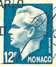 Почтовая марка Монако с портретом Принца Рене III, 1950 г.