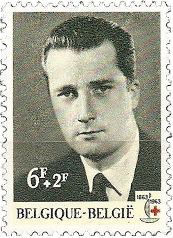 Почтовая марка Бельгии с портретом принца А. Льежского, 1963 г.