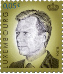 Почтовая марка Люксембурга с портретом Великого герцога Арни, 2011 г.